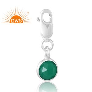 Dernière vente pendentif en argent sterling 925 naturel vert onyx pierre précieuse fabricant de bijoux personnalisés - Product Image 2