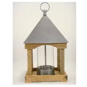 Comedero de pájaros de Metal con acabado de cobre antiguo, cúpula de cristal con anillo colgante de pájaro para interior, exterior, balcón, jardín, comedero para pájaros - Product Image 2