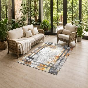 Tapis chenille antidérapant RUGS DEPOT LXDP-0732, multicolore, neutre, traditionnel, oriental, imprimé numériquement, lavable en machine, vente en gros - Product Image 6