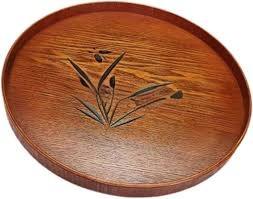 Plateau de service en bois fabriqué à la main Rectangle en bois MDF avec matériau en résine modèle décoratif peint à la main - Product Image 6