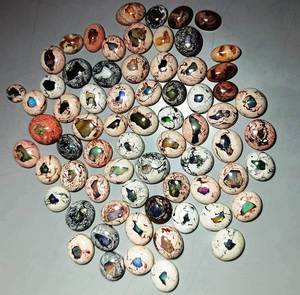 Oferta superventas, cabujón de ópalo de fuego mexicano natural semiprecioso, piedra preciosa suelta, cabujón suelto Natural suave a granel - Product Image 3