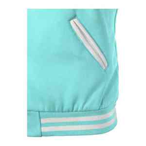 Collège décontracté laine varsity veste support Chenille broderie cuir manches Melton contraste Patch fermeture éclair pour printemps hiver - Product Image 5