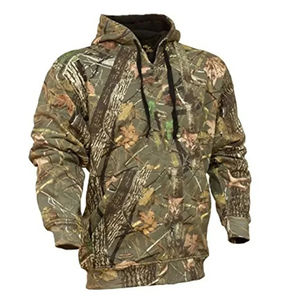 Sudaderas con capucha con cremallera de lana para caza al aire libre para hombre, diseño estampado de camuflaje para hombre, ropa de caza - Product Image 3