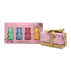 Bombas de Baño Florales con Forma de Oso, Personalizadas con Marca Privada OEM, Ingredientes Naturales y Orgánicos, Estilo Adorable, Regalo Relajante para Baño de Burbujas - Product Image 4