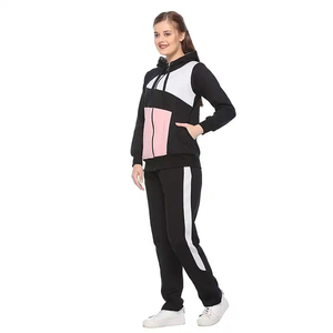 OEM nuevo elegante negro rosa y blanco Color Panel chándal con rayas de entrenamiento Jogging Wear mujeres chándal - Product Image 1