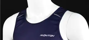 Monton OEM özel Logo kolsuz spor yelek spor koşu atleti spor salonu için üst giyim erkekler koşu atlet