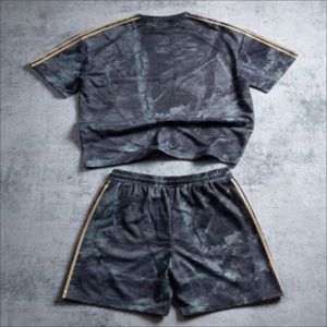 T-shirt et short pour homme de haute qualité, impression numérique personnalisée, respirant, streetwear, lavage à l'acide, polyester/coton, été, confortable - Product Image 3