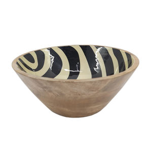 Bol à fruits de forme ronde en bois décoratif classique pour ustensiles de cuisine de table bol à salade maison et hôtels nourriture et collations bols de service - Product Image 1