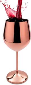 Copa de Vino de Acero Inoxidable con Acabado Cobre, Irrompible, para Bar o Restaurante - Product Image 5
