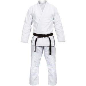 Combinaisons de karaté unisexes fiables avec une structure respirante en polyester/coton, personnalisables pour un confort optimal lors des entraînements de combat - Product Image 2