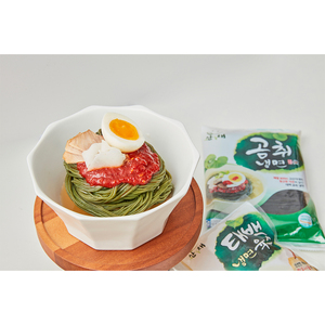 [Jayeonhanall] บะหมี่เย็นรสเผ็ดพร้อม gomchwi (Fischer's ragwort) บะหมี่เกาหลี bibim naengmyeon สมุนไพรป่าพร้อมรับประทาน - Product Image 6