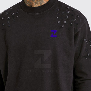 Sweat-shirt polaire à manches longues imprimé personnalisé pour hommes à la mode d'hiver-Mélange de coton respirant et écologique - Product Image 3