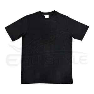 เสื้อยืดโอเวอร์ไซส์สีดำ ระบายอากาศดี สไตล์วินเทจ สตรีทแวร์ ลายกราฟิก ผ้าฝ้ายผสมโพลีเอสเตอร์ เสื้อยืดเปล่าสำหรับสั่งทำขายส่ง แฟชั่นฤดูร้อน - Product Image 1