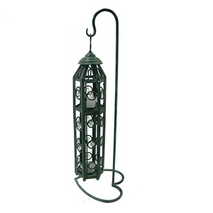 Lanterne artisanale en métal élégante et unique avec support élégant, équipement d'éclairage d'intérieur, mini bougie lumineuse au sol - Product Image 1