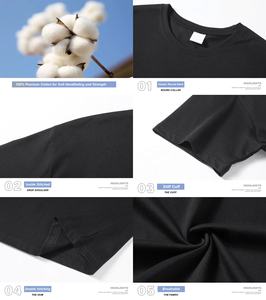 Camiseta escolar de uniforme juvenil en blanco de algodón pesado, ropa de calle, camisetas de calidad de algodón para hombres - Product Image 3