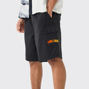 New arrival custom printed mens <b>shorts</b> with side & cargo pockets solid <b>black</b> colour <b>denim</b> fabric 4 pockets quater mens <b>shorts</b> - Product Image 1