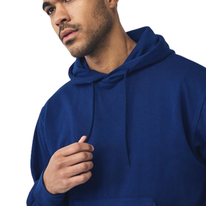 Pull-over uni pour homme, pull à capuche en molleton de coton bleu royal, chaud, décontracté, uni, à manches longues, streetwear, couleur unie - Product Image 5