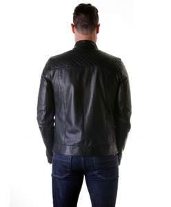 Veste en cuir personnalisée de haute qualité avec logo, vêtements de mode, veste en cuir coupe-vent pour hommes, service OEM ODM, veste pour hommes - Product Image 5