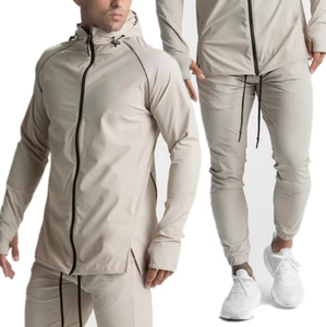 Sudadera con Capucha de Dos Piezas de Alta Calidad, Corte Ajustado, Pantalones Deportivos de Felpa Gruesa, Unisex, Invierno, Estilo Hip Hop, Ecológico - Product Image 1