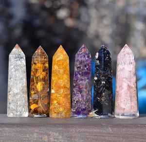 Wholesale Orgone Energy <b>Crystal</b> Quartz <b>Wands</b> Tower Healing Gemstone Obelisks For Love Reiki Chakra Balancing And Home Decor - Product Image 4