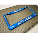 Marcos de Matrícula de Aluminio para Automóviles Love Pets con Huellas de Patas, Marco de Matrícula de Primera Calidad - Product Image 4