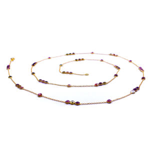 สร้อยคอทัวร์มาลีนหลายแบบ925ทันสมัยอัญมณีเงินสเตอร์ลิงสีทองชุดสุภาพสตรีสีธรรมชาติ - Product Image 4