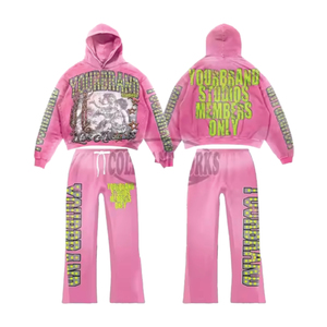 Chándal transpirable con logotipo personalizado, sudaderas con capucha de peso pesado teñidas lisas salientes, sudadera de hombre con hombros caídos de algodón 100% de doble capa - Product Image 2