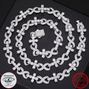 Colliers croix unisexe en argent sterling 925 Chaîne cubaine Moissanite pour hommes Bijoux de style Hip Hop - Product Image 5