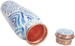 Premium Wholesale Seller Metal Custom Design Prints Ayurvedic Hammered <b>Copper</b> Water <b>Bottle</b> Pure <b>Copper</b> Water <b>Bottle</b> for <b>Drinking</b> - Product Image 5