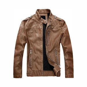 Vente chaude personnalisé grande taille hommes noir en cuir PU enduit toile mince Bomber veste 2023 arrivée - Product Image 2