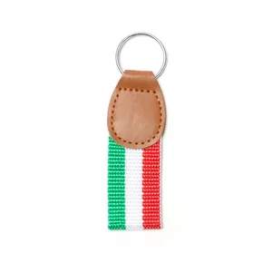 Llavero de Cuero con Diseño de Bandera - Portachiavi Bandiera - Product Image 1