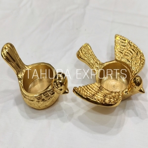 New Arrival Classic Bird Tabletop Decoration Golden <b>Tea</b> <b>Light</b> Candle Holder for <b>Christmas</b> Home Ramadan Decoration and Gifting - Product Image 5