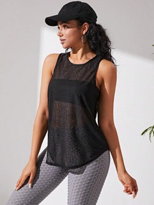 Nuevo estilo para mujer, camisetas transpirables para gimnasio, camisetas deportivas transpirables XS de talla, camisetas sin mangas de punto, servicios OEM disponibles - Product Image 4