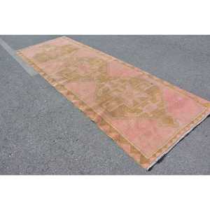 Vintage 4.3x12.3 ft Rug, <b>Runner</b> Turkish Rug, <b>Red</b> Brown Southwestern Wool Rug - Product Image 2