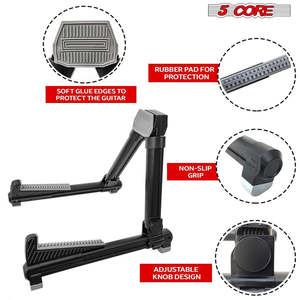 5 Core <b>Guitar</b> Stand Adjustable A Frame Shape w Rubber Pad Arms Supports Acoustic Electric Bass - Product Image 5
