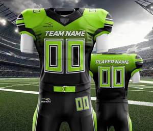 Uniforme de football américain personnalisé unisexe grande taille-vêtements de sport entièrement sublimés avec logo brodé, chemises/hauts taille adulte - Product Image 4