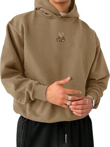 Fabricante de Ropa Sostenible, Sudadera con Capucha Corta para Hombre, Personalizada, de Felpa, Corte Regular, Logotipo Bordado, Transpirable, de Secado Rápido - Product Image 4