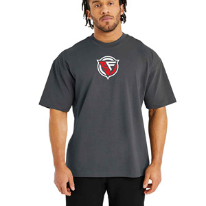 เสื้อยืดผ้าฝ้าย100% โอเวอร์ไซส์สำหรับผู้ชายออกแบบได้ตามต้องการพร้อมพิมพ์โลโก้ผ้าโพลีเอสเตอร์/ ผ้าฝ้ายผสมแห้งเร็วและระบายอากาศได้ดีขนาดพลัสไซส์ทรงหลวม - Product Image 5