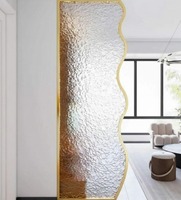 Paravent de séparation de pièce en acier à panneau unique au design côtier ultra-moderne - Cloisons décoratives translucides personnalisées pour la maison, durables