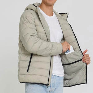 Vestes matelassées d'hiver chaudes pour hommes, personnalisables, avec col montant et logo frontal, vente en gros - Product Image 5