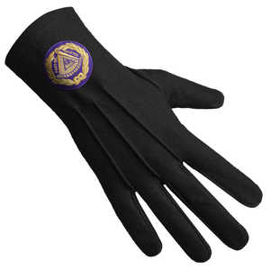 Past Grand Master Blue Lodge Guantes Algodón puro con parche púrpura 2025 Masonic Regalia Freemasons Guantes OEM con servicio - Product Image 3