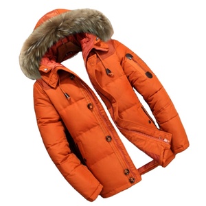 2025 à la mode personnalisé en gros hommes Vintage hiver doudoune grande taille col montant avec fermeture à glissière tissu de laine - Product Image 1