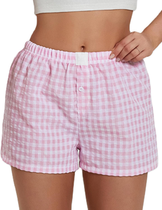 Pantalones cortos de mujer hechos a medida 100% Material de algodón Cintura elástica ligera Impresión de logotipo personalizado Pantalones cortos casuales OEM - Product Image 3