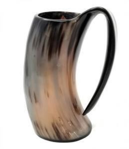 Vente en gros Tasse à corne Viking de qualité supérieure Tasses en céramique naturelle pour bar restaurant pour Noël - Product Image 4