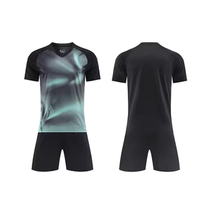 Uniforme de fútbol 100% poliéster transpirable personalizado equipo número nombre fútbol desgaste jugador Jersey conjunto - Product Image 1