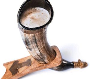 Corne à boire en agate naturelle sculptée à la main de style viking personnalisé pour buffle pour bière eau artisanat naturel - Product Image 2