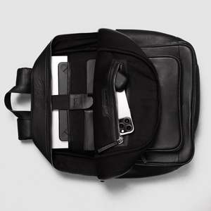 Genuine Leather Anti-Theft Work <b>Backpack</b> Lady Fashionable <b>Waterproof</b> Two-Way Zipper Closure Portable Arcuate Shoulder Strap 0.01 - Product Image 6