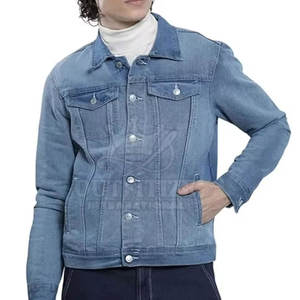 Fabrication en usine Nouvelle arrivée Veste en jean pour homme à manches longues Veste en jean pour homme en gros personnalisée - Product Image 1