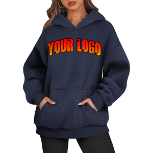 Sweat-shirt à capuche personnalisé pour femme avec impression sur le devant, en molleton 100% coton, coupe ample pour l'automne - Product Image 4