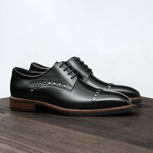 Zapatos Oxford de Cuero Vacuno de Primera Calidad con Tacón Acolchado y Diseño Antideslizante, Zapatos de Vestir para Caballeros - Product Image 2